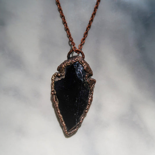 Obsidian Copper Arrowhead