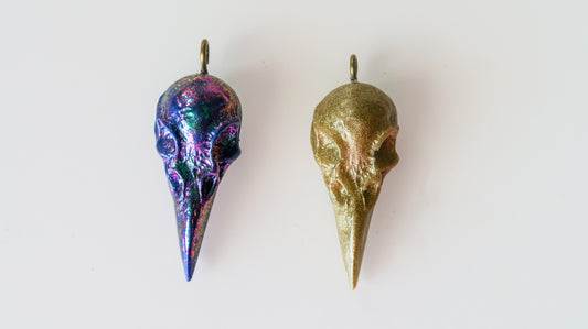 Bird skull resin pendants