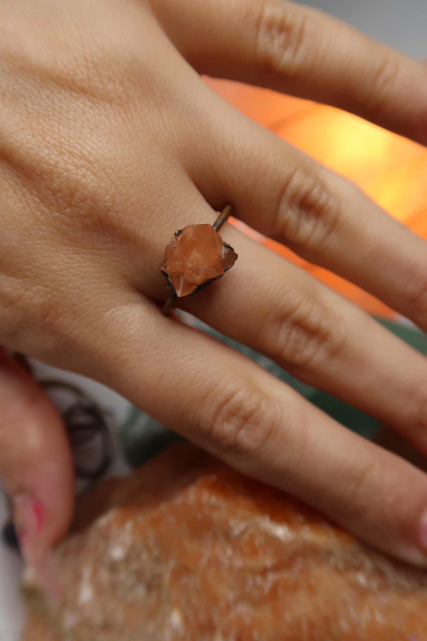 Aragonite Ring Size 8.5