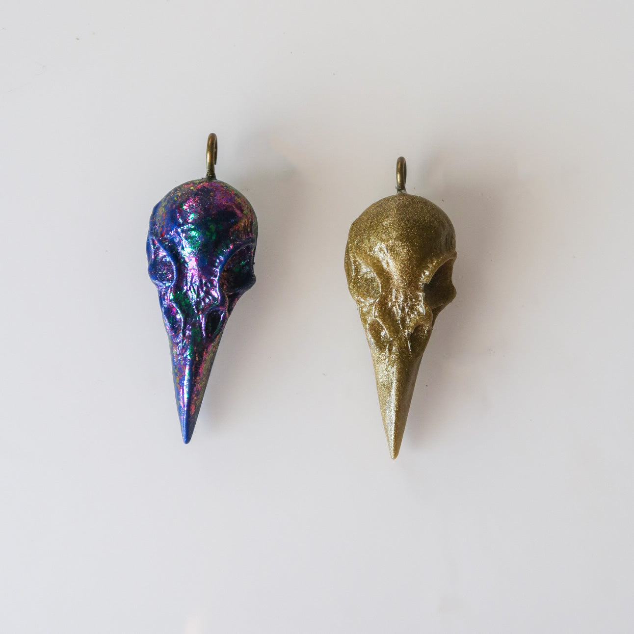 Bird skull resin pendants